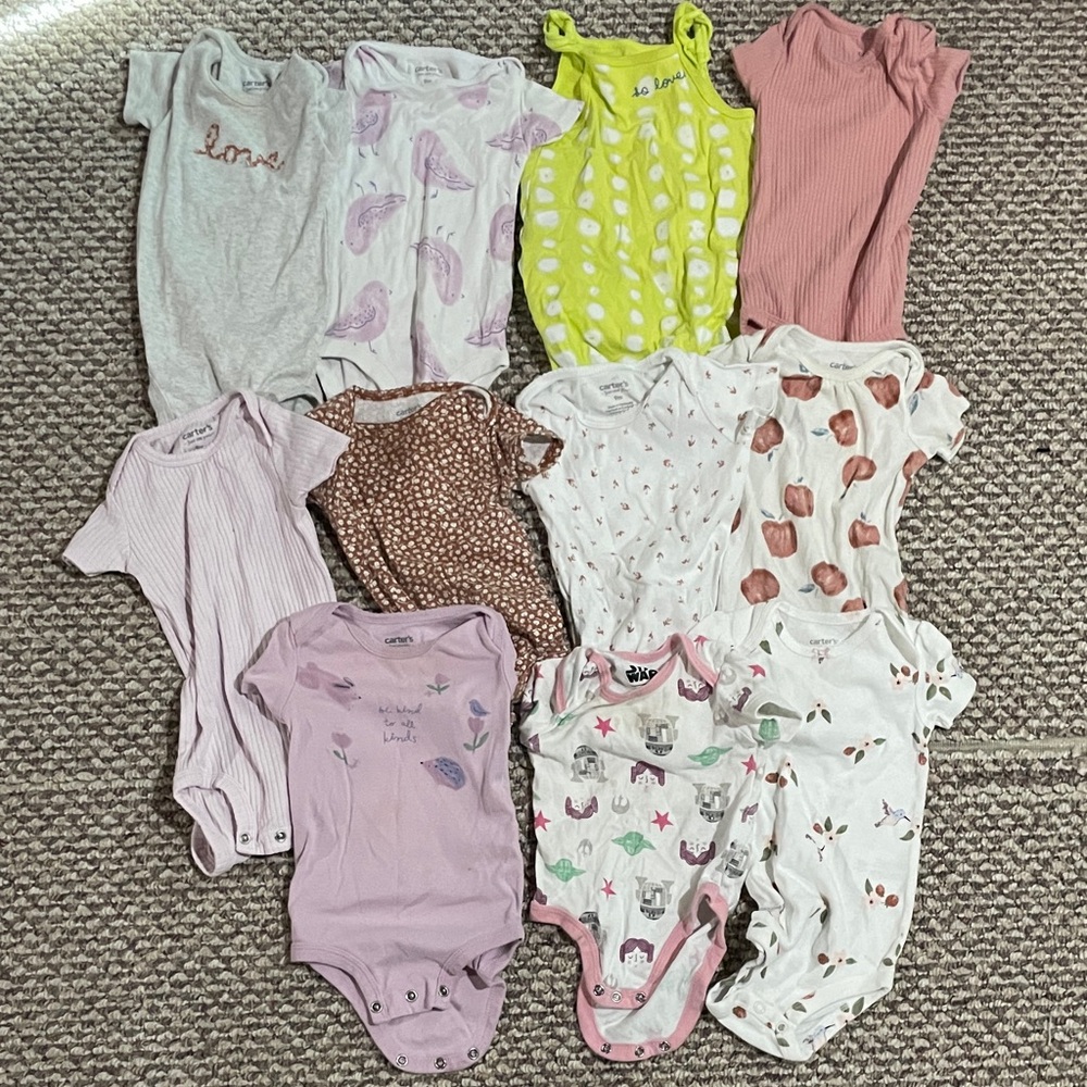 9 Month Short Sleeve Onesies